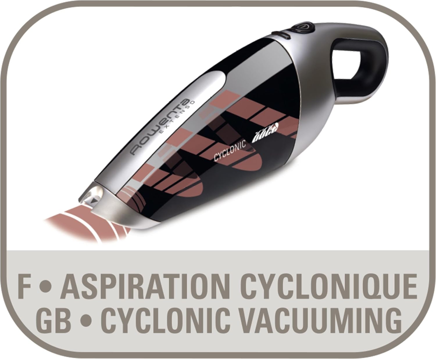 Extenso Aspirateur à main 4,8 V Autonomie 11 minutes Capacité bac à poussière 0,375 ml Bien accessoirisé AC446101, Bleu Translucide / Blanc