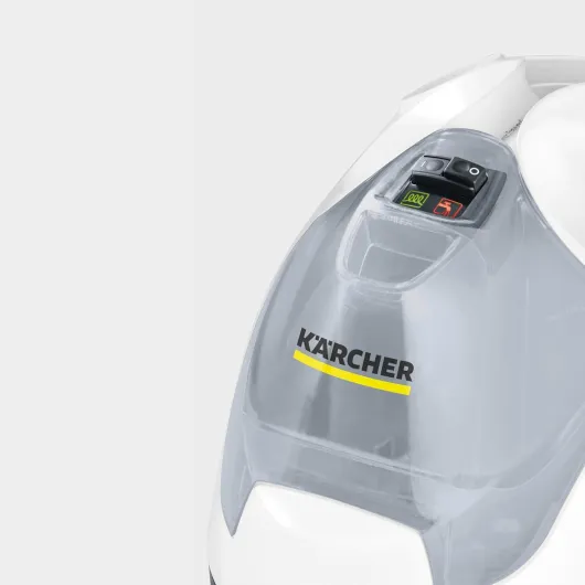 Kärcher Nettoyeur Vapeur SC 4 EasyFix Blanc, Pression Vapeur : 3,5 bar, Puissance : 2000 W, Surface : 100 m², Système 2 Réservoirs : 0,5l+0,8l, avec Kit de Nettoyage de Sol & Buses