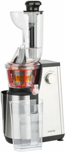 H.Koenig Extracteur Fruits et Légumes Vertical GSX22 Centrifugeuse Vitamin + sans BPA-82 mm Large Bouche-3 Tamis pour jus Fin ou épais et Sorbet-Pression Douce 60 Tours, 400 W