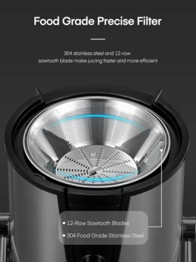 Centrifugeuse Extracteur de Jus, Puissance Maximale 800W Centrifugeuse Fruits et Legumes à 3 Vitesses, Bec Anti-goutte, Grand Bouche en Acier Inox, Sans BPA Pichet à Jus et Recette de Jus Argent