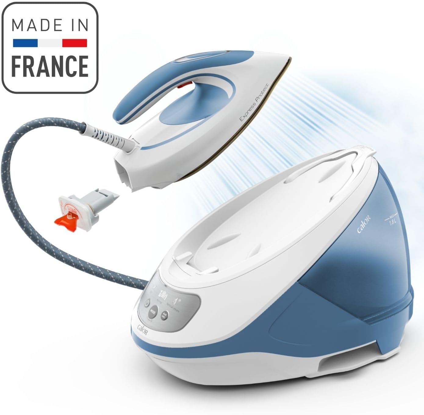 Express Protect, Centrale Vapeur Classique, Débit vapeur 520 g/min, Sans réglage, Réservoir 1,8L, Fabriqué en France, SV9202C0