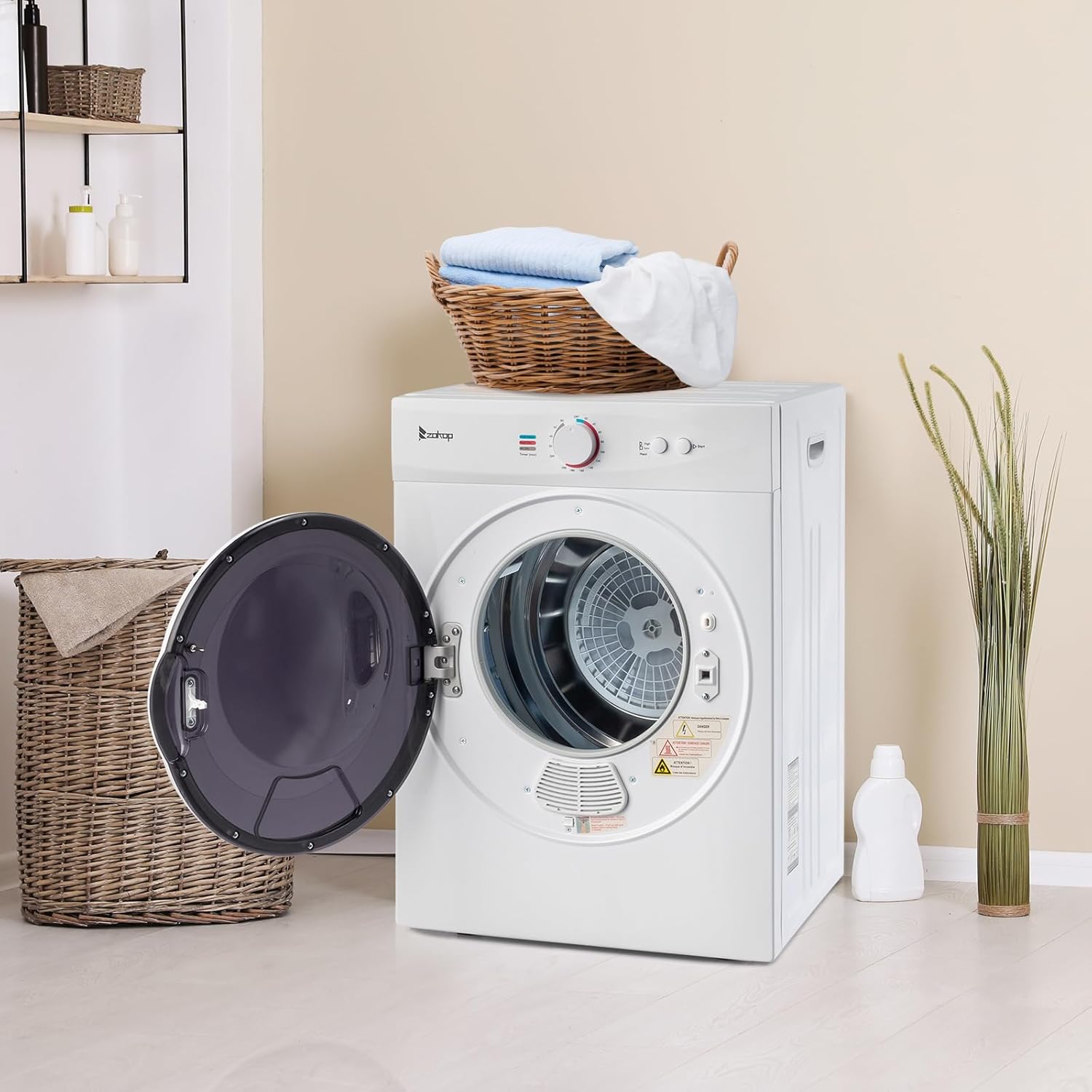 Sèche-linge,sèche linge séchage à évacuation compact 1020W 3KG avec affichage pour différents modes de séchage, seche-linge portable pour appartements, maison, dortoir 1020 W