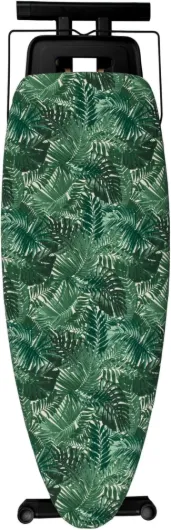 Table à Repasser GoldWoodVIP– 130x47 cm XXL, Bois Naturel et Aluminium, Hauteur Réglable 98 cm, Stable, Légère et Résistante, Roulettes, Support Centrale Vapeur et Plateau à Linge, Fabriquée en Europe