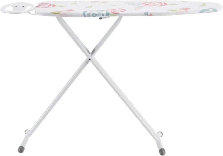 Planche à repasser avec repose-fer ovale, Classica, Petit format, 109 x 35 cm - Blanc, À fleur, 131.5 cm x 34 cm x 87 cm Blanc 109 x 35 cm Sans étagère