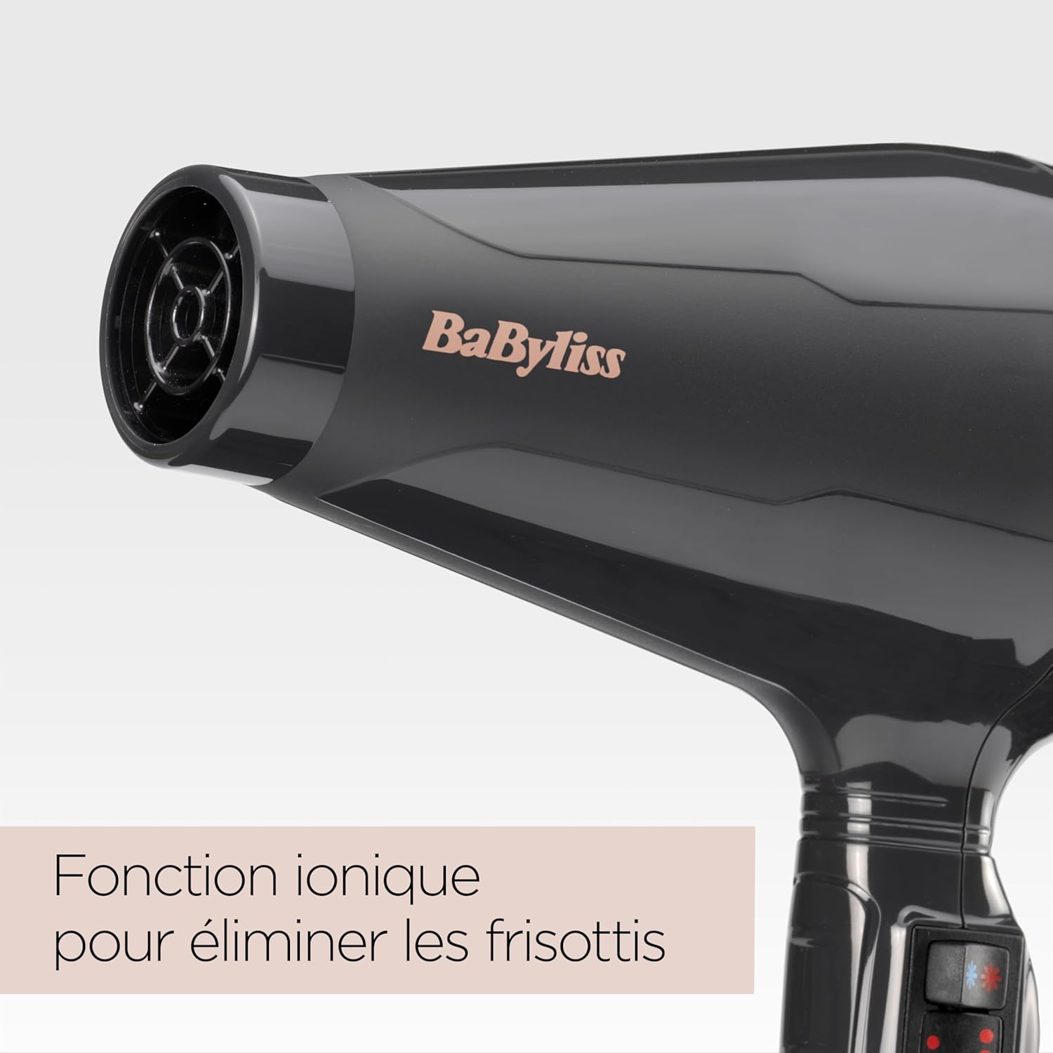 Sèche-cheveux Air Pro avec Diffuseur - Fabriqué en Italie, Moteur Professionnel AC, Sèche-cheveux puissant 2200W, Technologie ionique Anti-Frisottis, 2 températures & 2 vitesses, Noir, 6719DE Unique