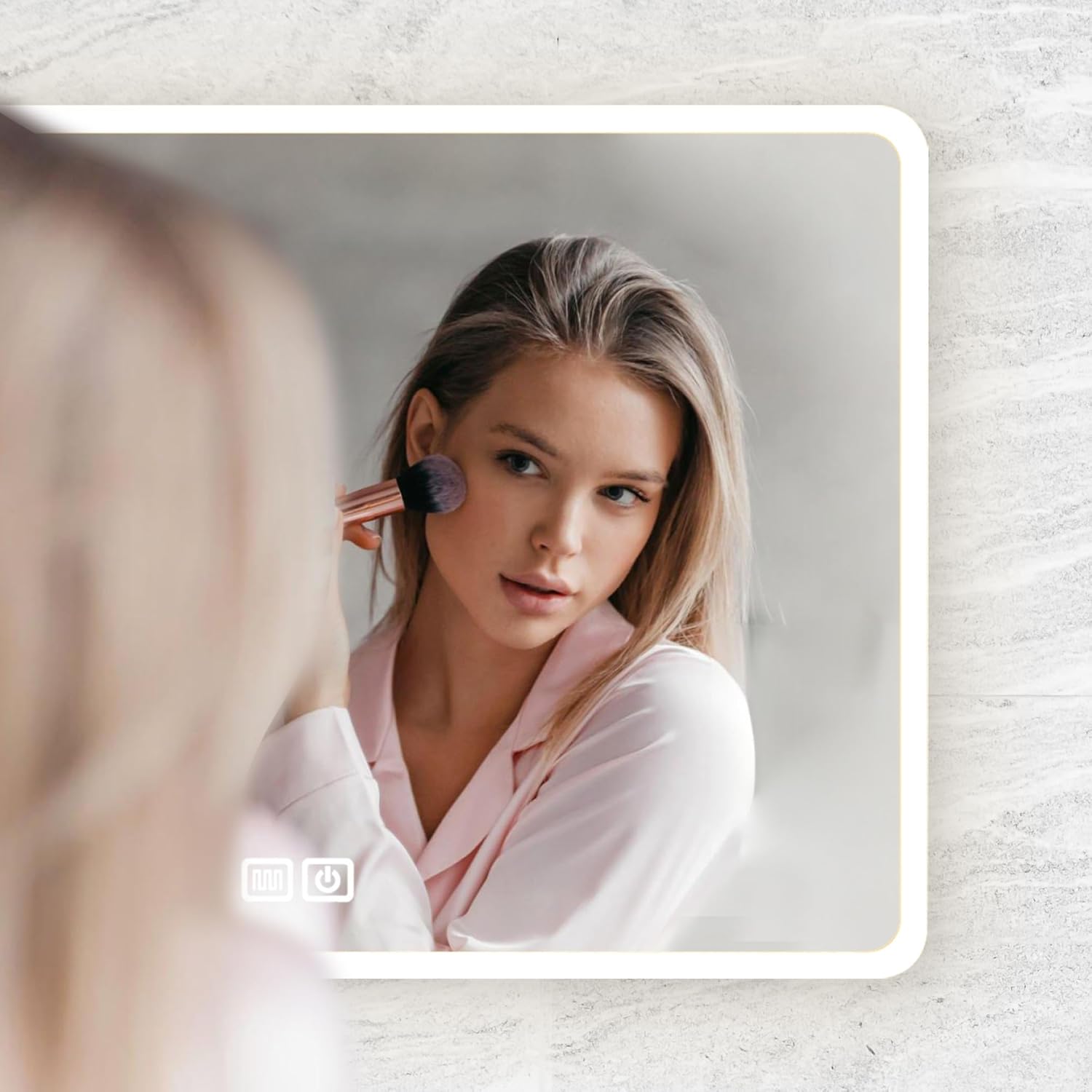 Bayt Miroir de Salle de Bain avec Éclairage LED 75x52cm - 3 Modes de Lumière - Antibuée - Miroir Mural Moderne 52L x 75l cm