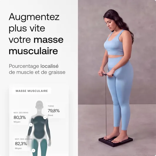 Body Scan - Balance connectée Wi-Fi pour améliorer sa santé, pèse personne impédancemètre, analyse de composition corporelle, masse graisseuse, musculaire, hydrique, Électrocardiogramme Noir