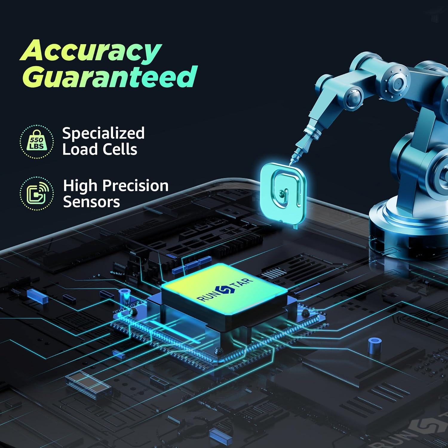 Balance Pese Personne Numérique Pour de Salle de Bain 550lb avec Plateforme Ultra-Large et Grand Écran LCD, Pese Personnes Haute Précision avec Capacité Extra- Élevée Bleu-Noir