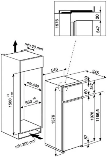 Hotpoint T 16 A2 D/HA Intégré 240L A++ Blanc réfrigérateur-congélateur - Réfrigérateurs-congélateurs (240 L, SN-ST, 2,5 kg/24h, A++, Nouvelle zone compartiment, Blanc)