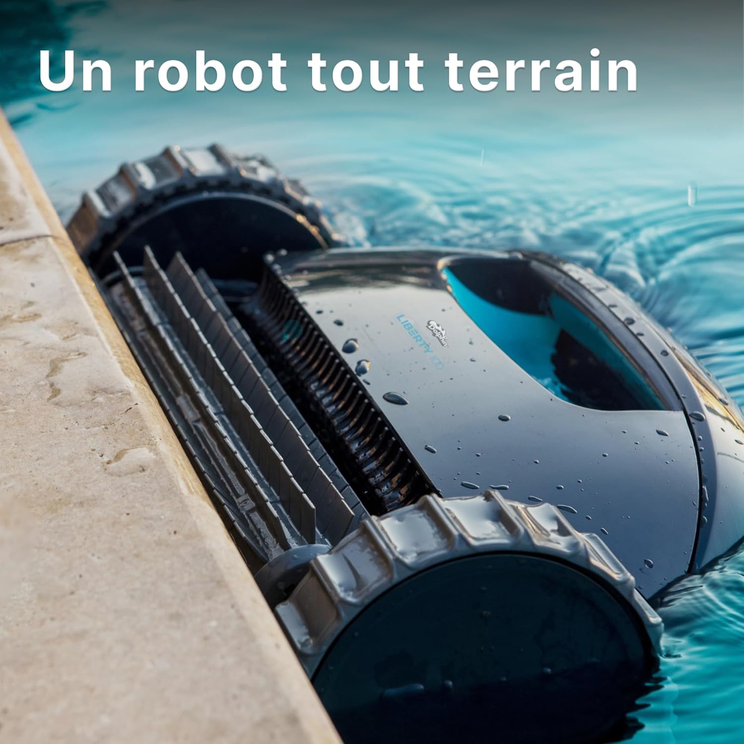 Liberty 300 Robot Nettoyeur électrique sans Fil pour Piscine Hors-Sol Jusqu’à 10 m - Nettoyage des parois - Économie d'énergie