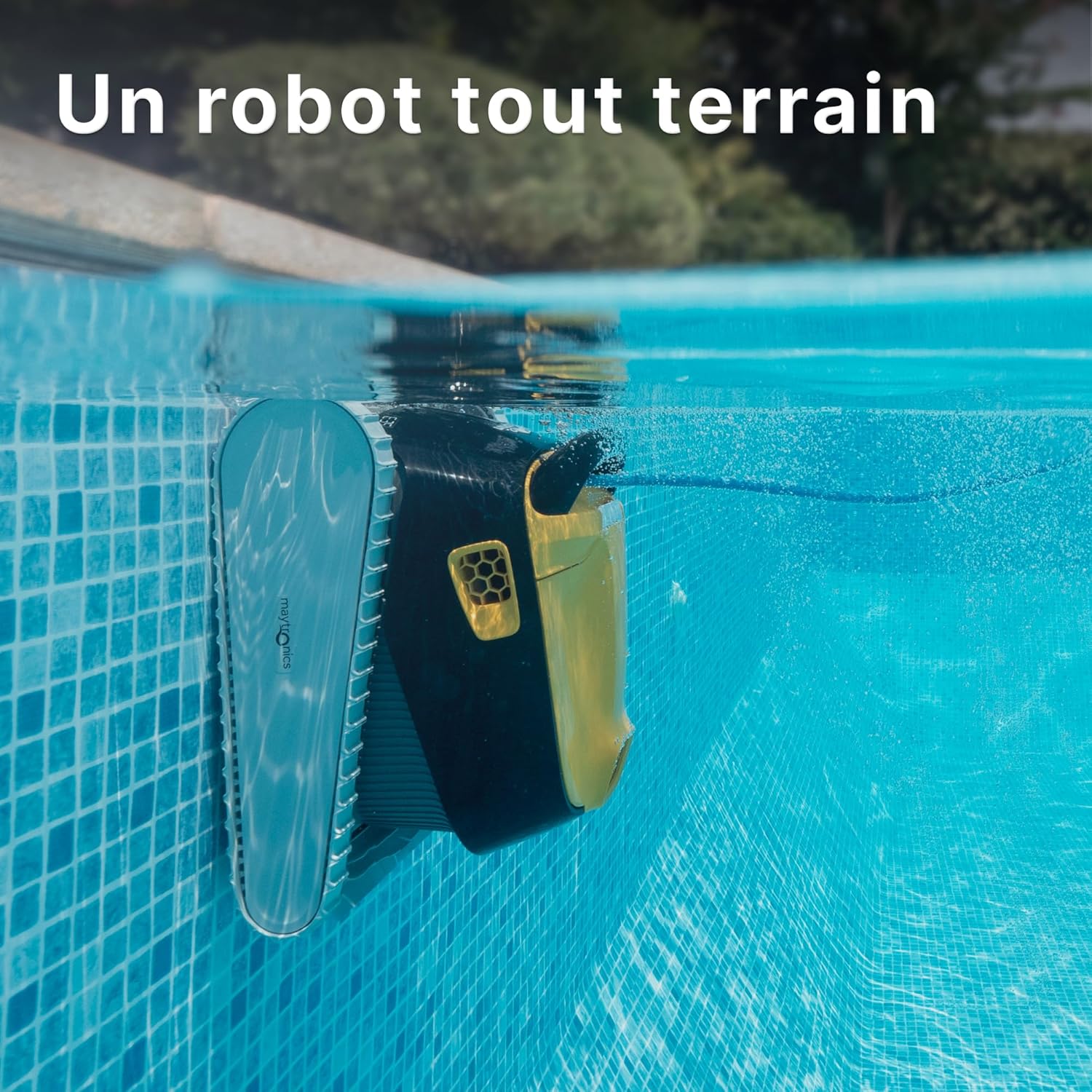 E30 Robot Nettoyeur électrique avec Fil pour Piscine Hors-Sol Jusqu’à 12 m - Nettoyage Fond et parois - Filtration Ultra Fine
