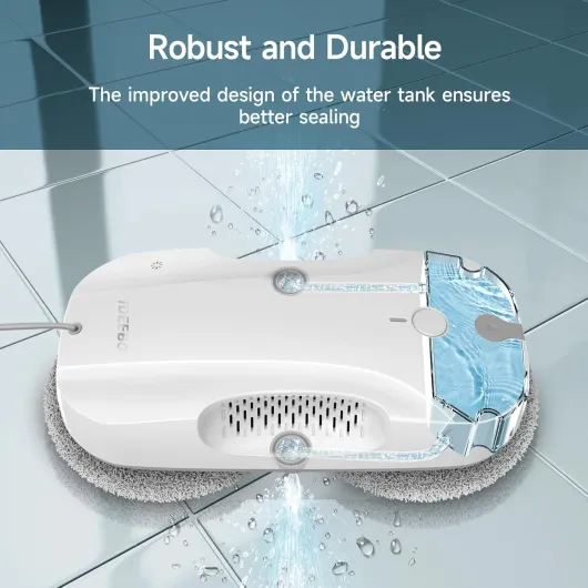 E300 Robot Nettoyeur de Vitres Intelligent, Efficace avec Système de Pulvérisation des Deux Côtés, Planification Automatique des Trajets, et Réservoir Anti-Fuites Blanc