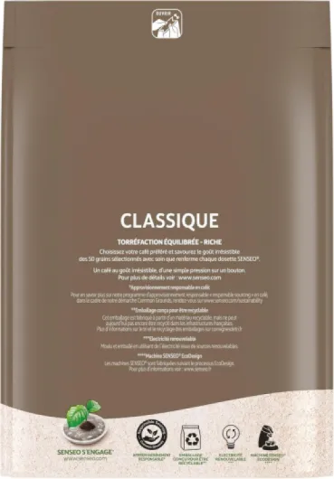 Senseo Classique 40 dosettes 277g (lot de 10) SENSEO Classique 40 unité (Lot de 10)