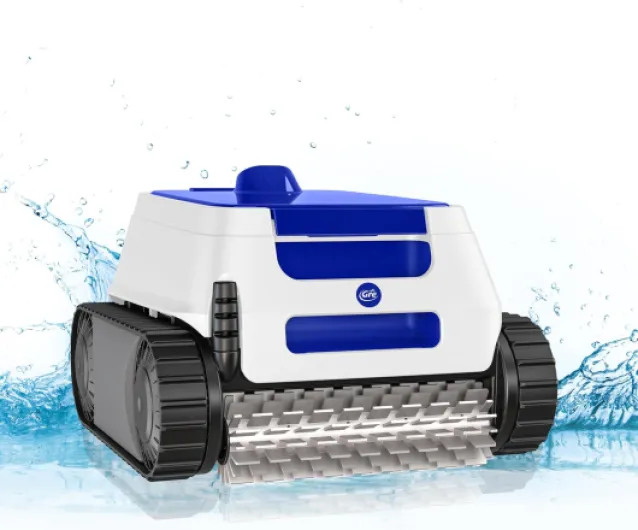 GRE ER230 - Robot Nettoyeur électrique pour piscines enterrées jusqu'à 9x4m, nettoie Le Fond, Les parois et la Ligne d'eau en 2h, Blanc, Bleu et Noir