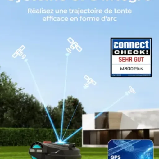 Test M800Plus Robot Tondeuse : le jardinage sans effort ni fil.