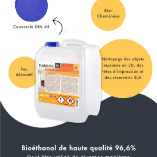 Test FLAMBIOL® Bioéthanol 96,6% : l'alternative propre pour votre cheminée