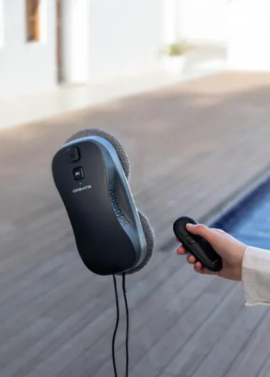 / WIPEBOT Pro/Robot Nettoyeur de vitres Automatique avec WiFi/Double Sortie d'eau, 2 Niveaux de pulvérisation, Reconnaissance des Coins et des Bords, câble de sécurité de 5m