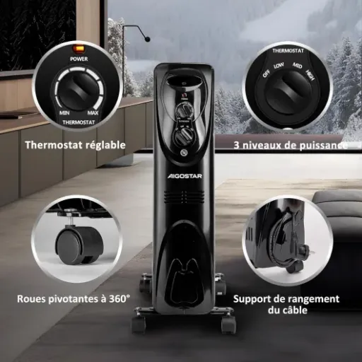 Test Aigostar Black Forest 33JIF : le radiateur pratique au design soigné