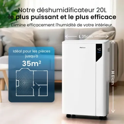 Test Pro Breeze Déshumidificateur 20L/Jour : l'outil pratique contre l'humidité