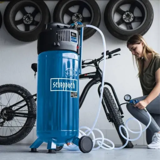 Test Scheppach Compresseur vertical portatif HC51V : une solution efficace pour l'atelier