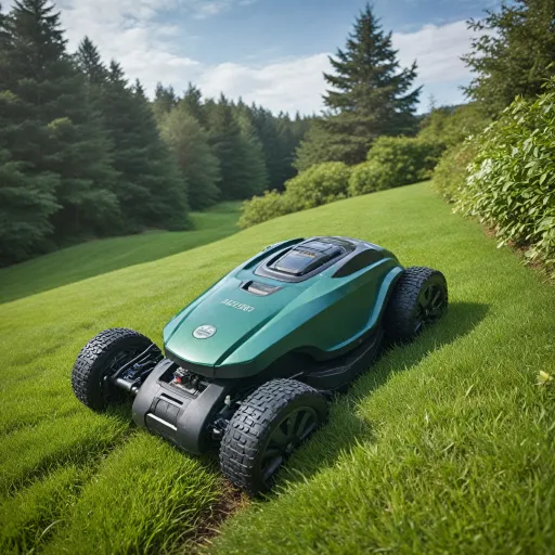 Robot tondeuse 4x4 : performance et innovation pour terrains complexes et pentes raides