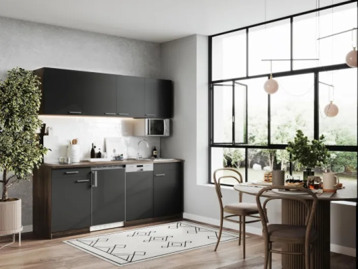 Respekta Lave-vaisselle semi-intégré 45 cm / Lave-vaisselle encastrable avec panier à couverts flexible / 6 programmes / départ différé / 9 couverts / Affichage LED / GSP45TIDM