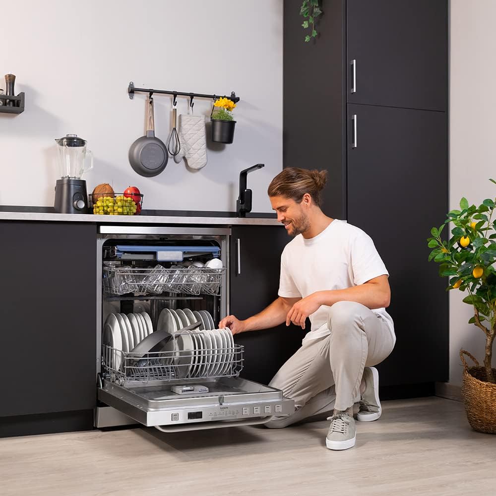 Lave-Vaisselle Indépendante 60 cm Bolero Aguazero 6800 Stainless Steel, Faible Consommation, 14 Couverts, 8 Programmes, Filtre ABT Antibactérien, Système Ion, Mode Eco, Inox 89 x 70 x 64.2 cm Inox