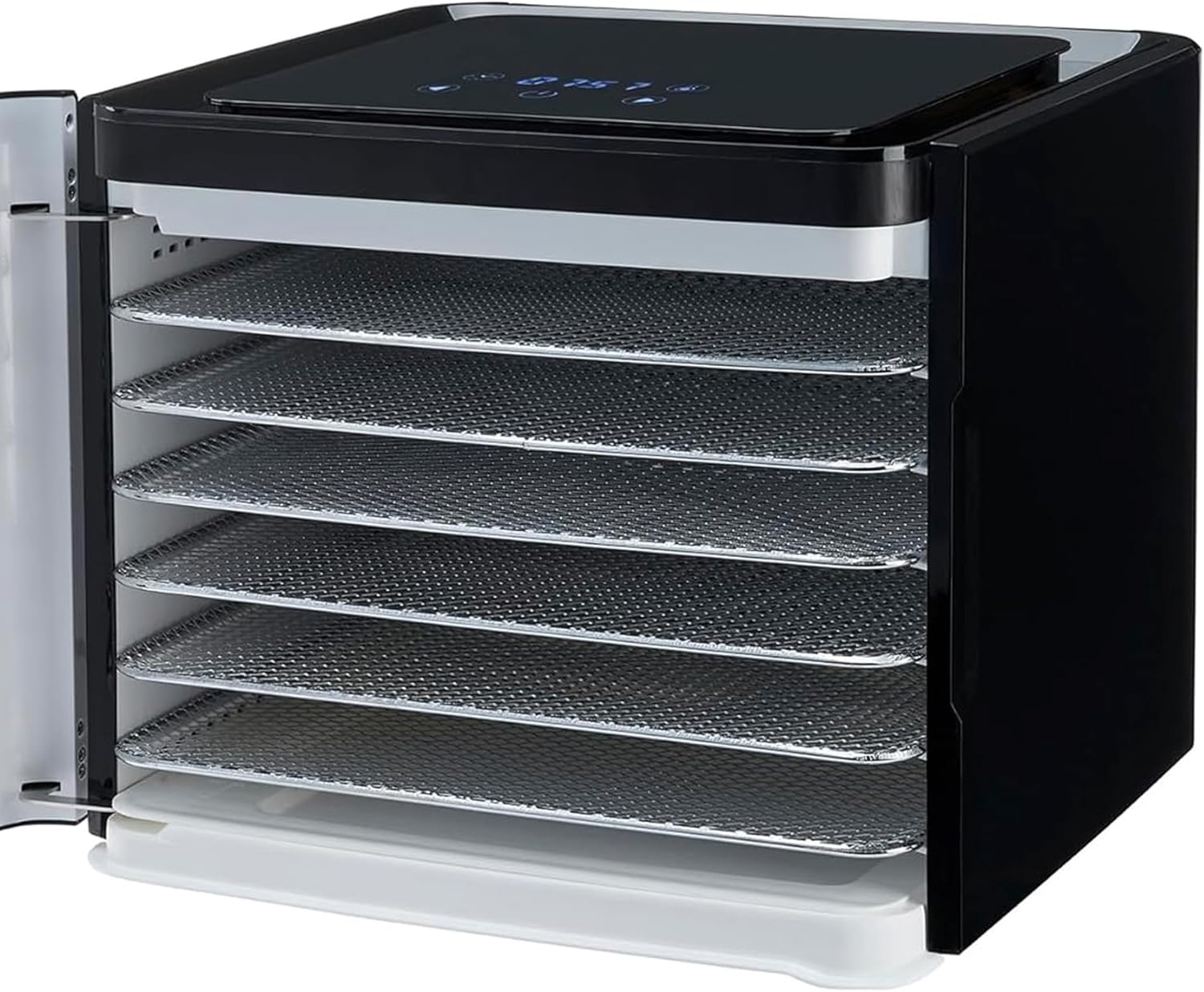 Déshydrateur Alimentaire - 6 Plateaux Acier Inoxydable - Contrôle Tactile LED - Température Réglable 35-70°C - Deshydrateur Fruits Et Légumes - Deshydratateur Alimentaire - 400W