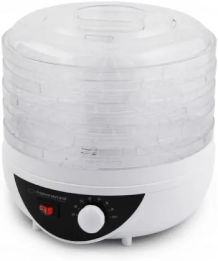 Esperanza Déshydrateur Alimentaire Chanterelles PC Blanc 25 x 25 x 22