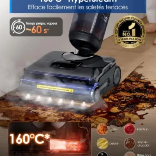 Test Tineco Floor One S7 Stretch : le nettoyeur vapeur sans fil qui se plie en quatre