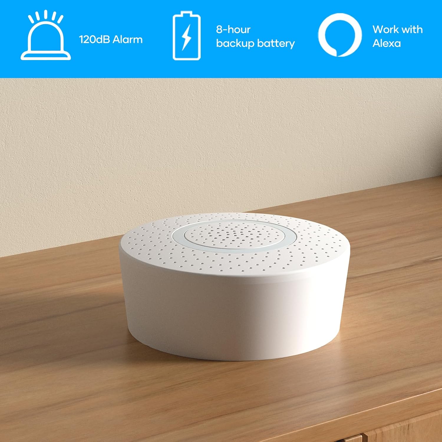 Alarme Maison sans Fil 15 Pack WiFi Alarme Sécurité Système Cambrioleur sans Fil 120DB, Kits de sécurité pour la Maison, Extensible à volonté-Compatible avec Alexa, Google Assistant A-15pack(w2a)