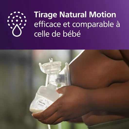 Avent - Tire-lait électrique simple, Qualité hospitalière, Rythme similaire à celui de votre bébé, Biberon de 125 ml et coussinets d'allaitement inclus, modèle SCF395/31 Tire-lait électrique simple avec accessoires