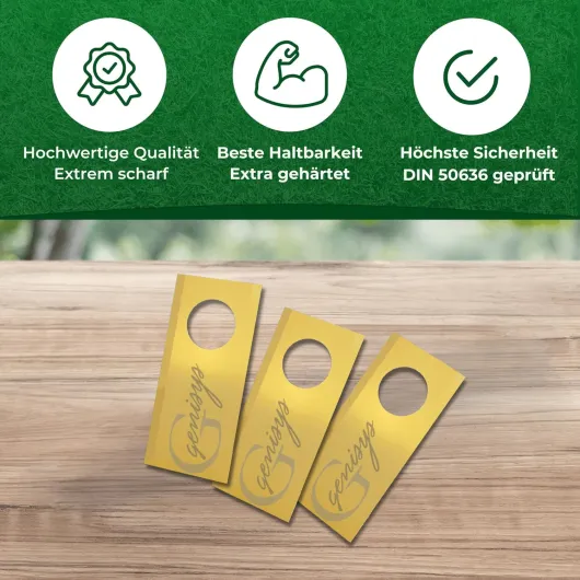 Genisys 30 Titane Couteau Lames de Rechange pour Honda miimo 310 520 3000 (Longlife - 0,75 mm) Neuf + 30 Vis