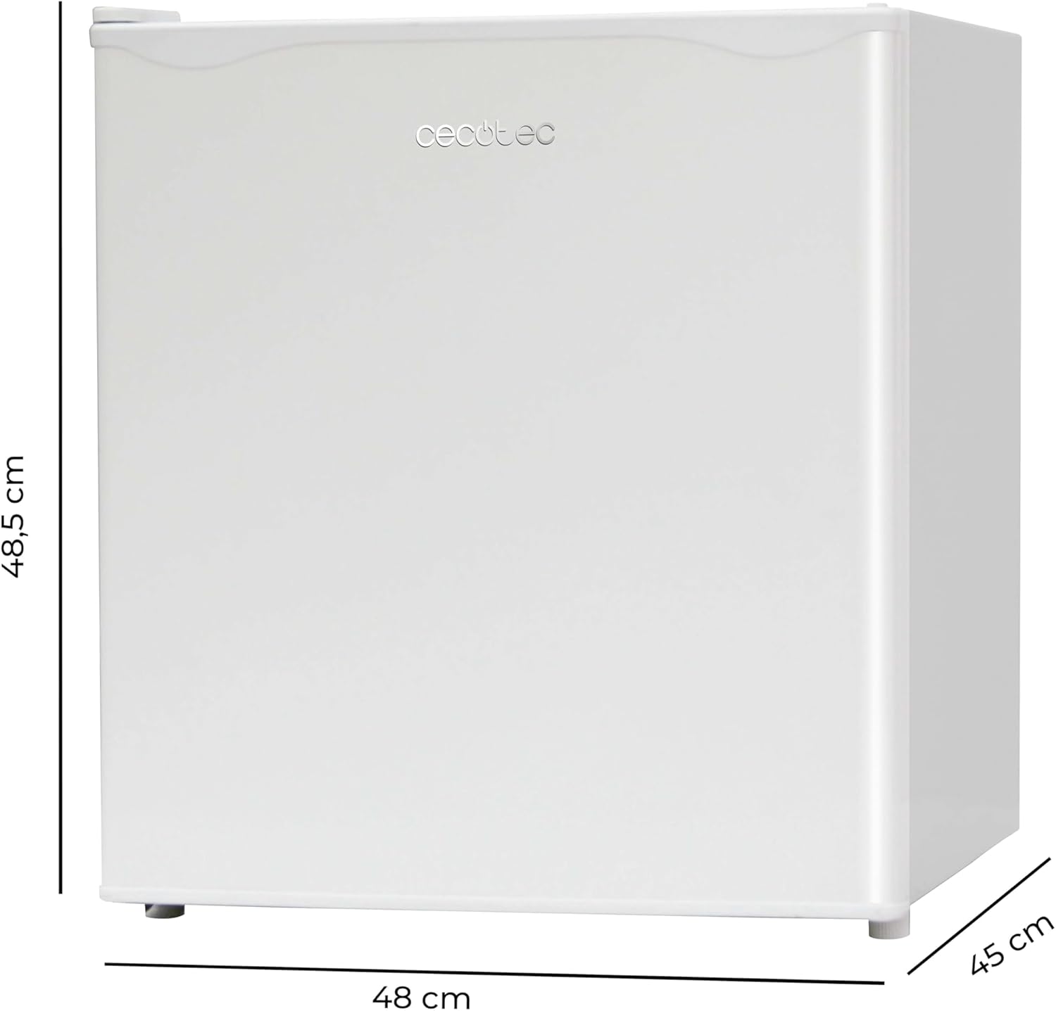 Mini Réfrigérateur GrandCooler 20000 L SilentCompress White E - Capacité 46L, porte personnalisable, classe énergétique E, compact 48x45x48,7 cm - Idéal pour petits espaces! 46 L Blanc
