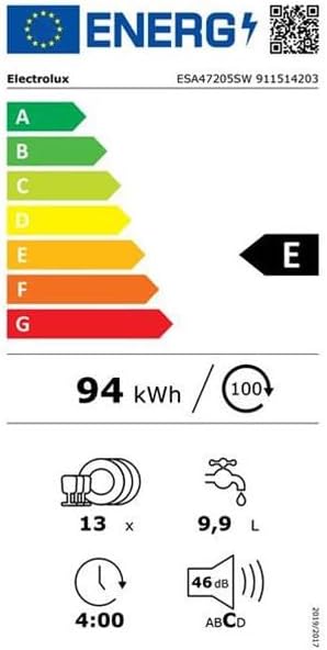 Série 300 AirDry - LAVE-VAISSELLE - Lave-vaisselle Pose libre Sous pla ELECTROLUX - ESA47205SW