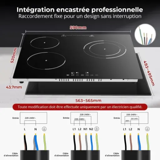 Test SNDOAS Plaque Vitrocéramique 3 Feux 5200W : la plaque simple qui fait le job sans ruiner le budget