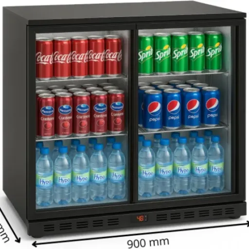 Test Arrière-Bar Réfrigéré 2 Portes Vitrées 208 L : le frigo de comptoir qui fait le job sans chichi