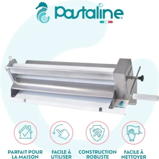 Sfogliafacile XL Machine à Pâtes - Laminoir à Pâtisserie Manuelle pour Gâteau, Pâte à Amandes et Pâte Feuilletée, Montage Facile, Pour Cuisines Domestiques ou Commerciales