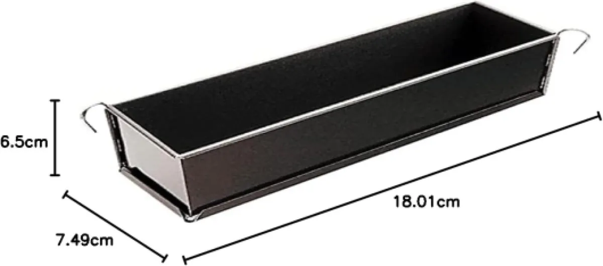 PADERNO antiadhésif rectangulaire à charnière Moule à Cake/Moule à Pain/gâteau à Base Amovible Nero Dimension 30 x 8 cm
