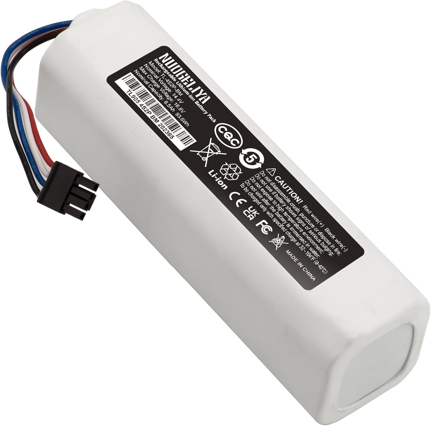 Batterie de rechange Li-ion pour aspirateur robot Dreame D9 F9 BOT L10/Pro/Plus TRUEVER Finder Rls3 14,4 V 6500 mAh