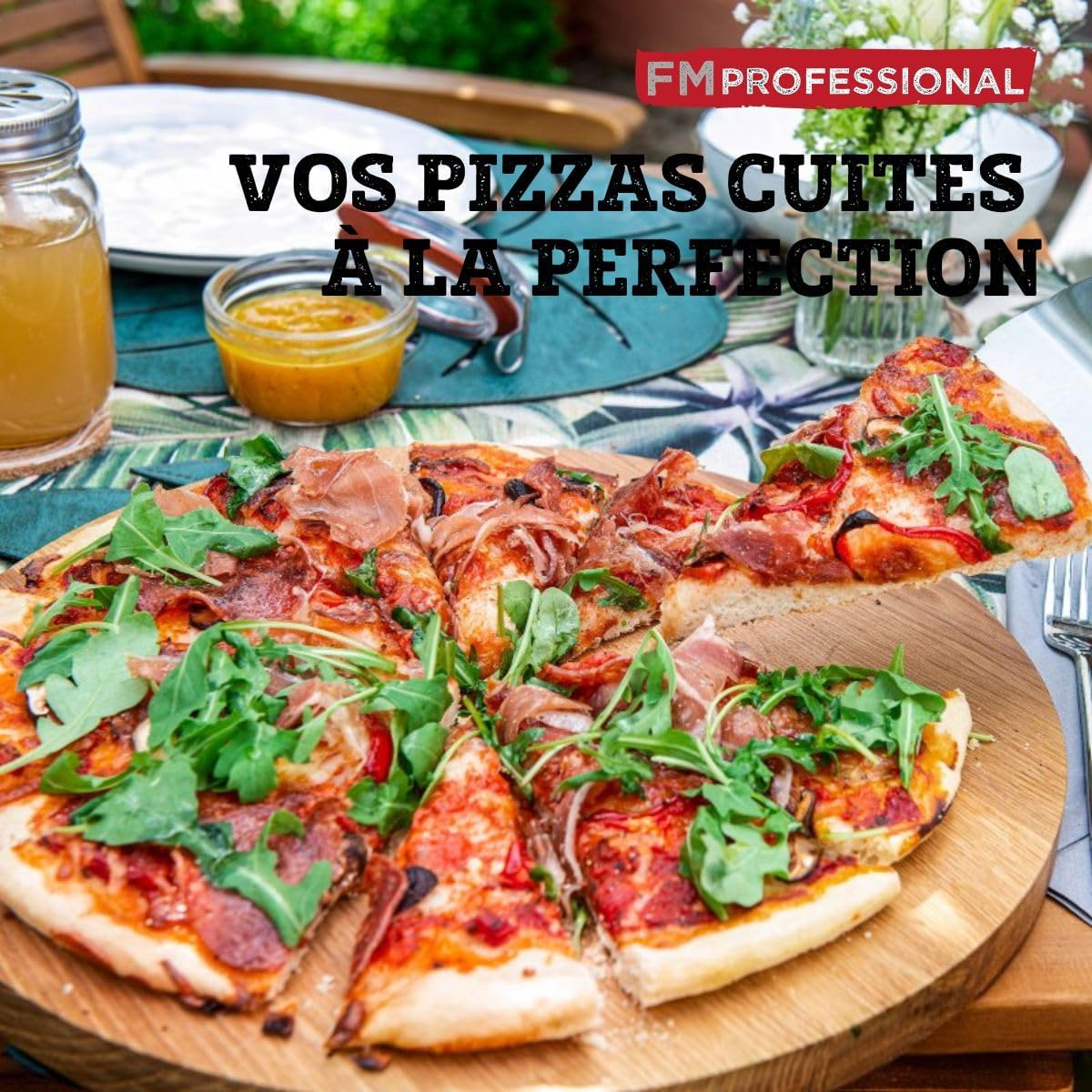 FM Professional Plaque Pizza Four Ronde en Aluminium - Grille de Cuisson Argentée 30 cm Gris 30 Cm