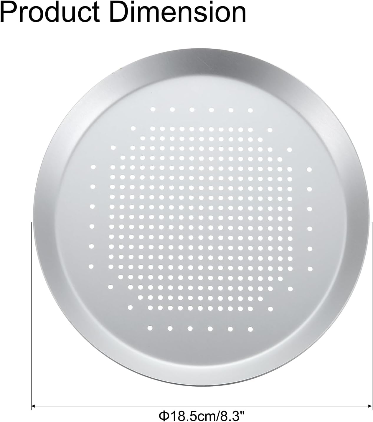 Grille À Pizza, 8.3" Grille À Pizza Ronde En Aluminium Professionnelle Avec Trou Pour Cuisine Restaurant Fête À Pizza, Ton Argenté