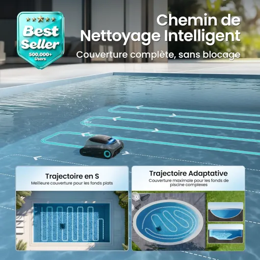 (2026 Upgrade) AIPER Scuba S1 Robot Piscine Nettoyage Sol, Parois & Ligne d’Eau, Autonomie de 240 Min, Filtration Ultra-Fine, Navigation Intelligente, Application & Mises à Jour OTA Gris
