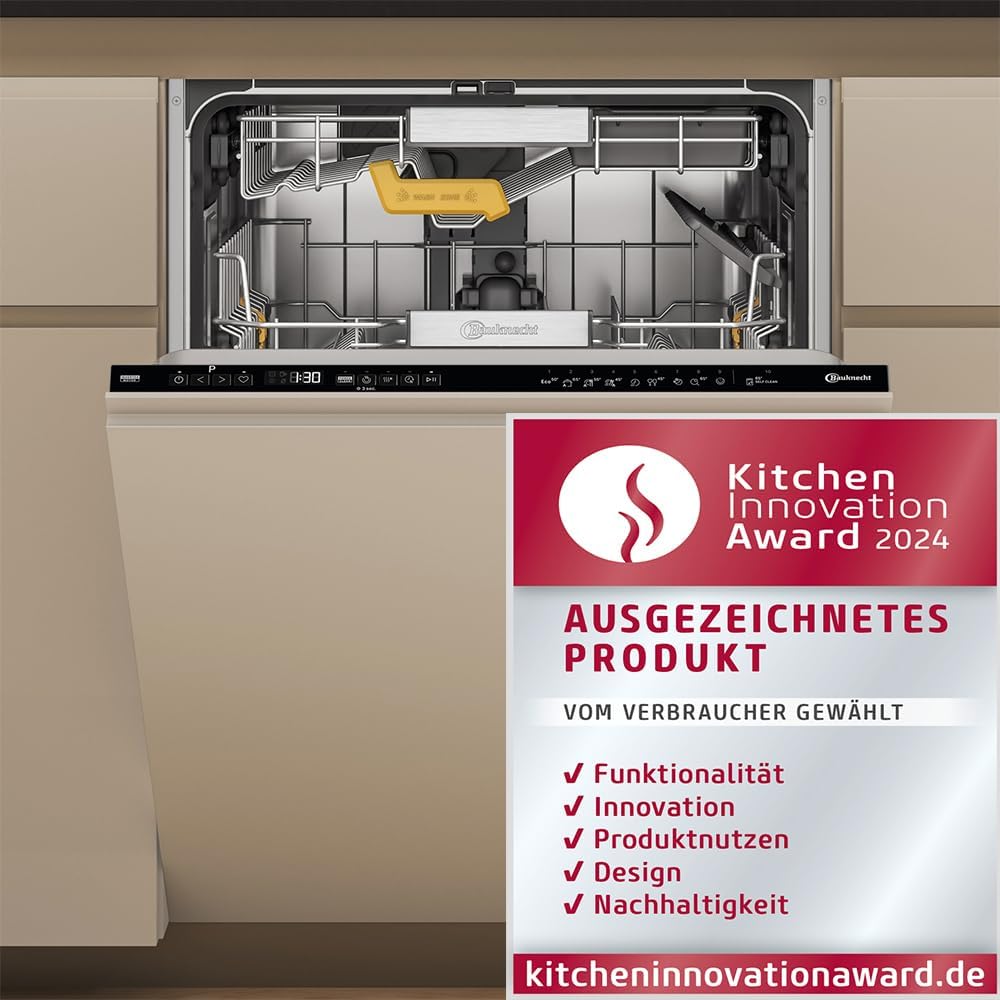 Bauknecht B8I HP42 LC lave-vaisselle entièrement intégré 60 cm 14 places PowerClean Pro Ouverture automatique de la porte MaxiSpace Dynamic Intelligence Silencieux 42 dB Noir