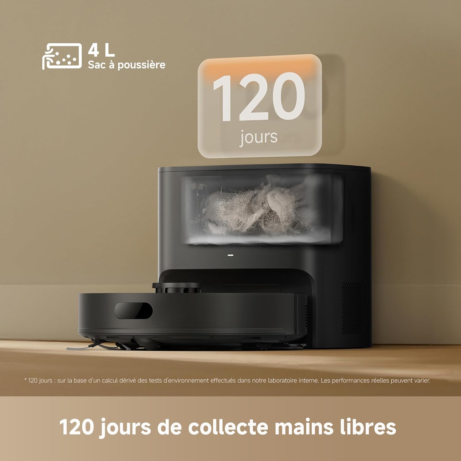 Dreame D20 Air Plus Robot aspirateur et Laveur 2-en-1 avec Aspiration 20000Pa, Technologie Anti-nœuds, Station de vidage Auto, Nettoyage en Profondeur des Tapis et Navigation Intelligente D20 Air Plus Noir