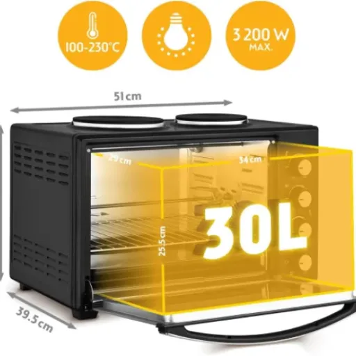 Test TZS First Austria Mini-Four 30L : le combo four + plaques qui remplace (presque) une cuisinière