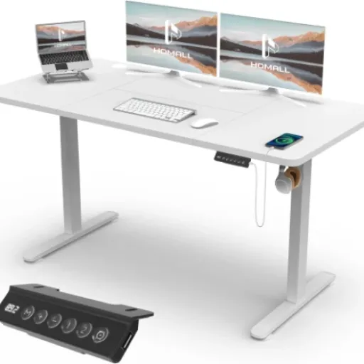 Test Homall Bureau Assis Debout 140 x 60 : un bureau motorisé abordable qui fait le job
