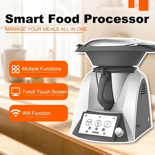 Cuiseur Multifonction avec fonctions préréglées, Robot Cuisine Moderne avec balance intégrée, bol 3 L, recettes en ligne via Wi-Fi, écran tactile 7 pouces