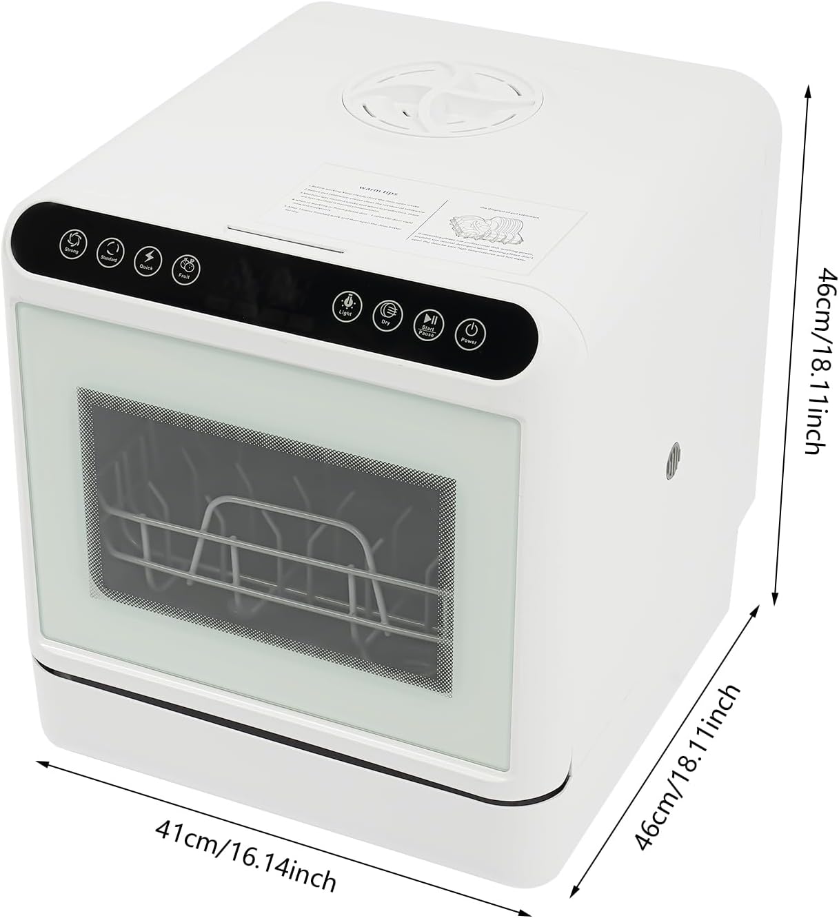 Lave-vaisselle de table à économie d'énergie, avec 4 programmes et séchage à air chaud, compact, de 6 l, pour 1 à 2 personnes, idéal pour les petites cuisines, les WG et les camping-cars, économique