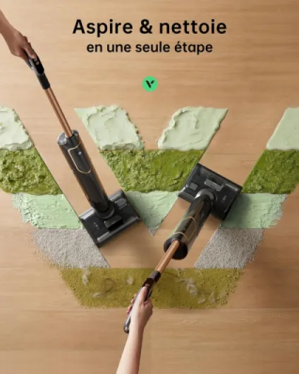 X7 Aspirateur Laveur sans Fil, 8000Pa Pliage 180°, 3 Modes et Auto-Nettoyage, Réservoir 800ml, Lavage Pression et Anti-Enchevêtrement pour Tapis et Poils, avec Liquide de Nettoyage